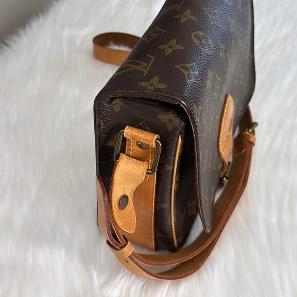 AUTHENTIC LOUIS VUITTON CARTOUCHIERE MM SHOULDER CROSSBODY BAG MONOGRAM 8904SL - Picture 3 of 13